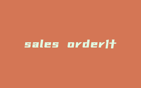 sales order什么意思